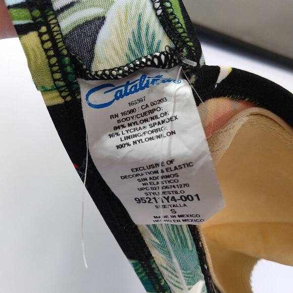 Vintage 90s Catalina Bikini Two Piece Swimsuit Size S NWT Tropical Hawaiian - Picture 11 of 11